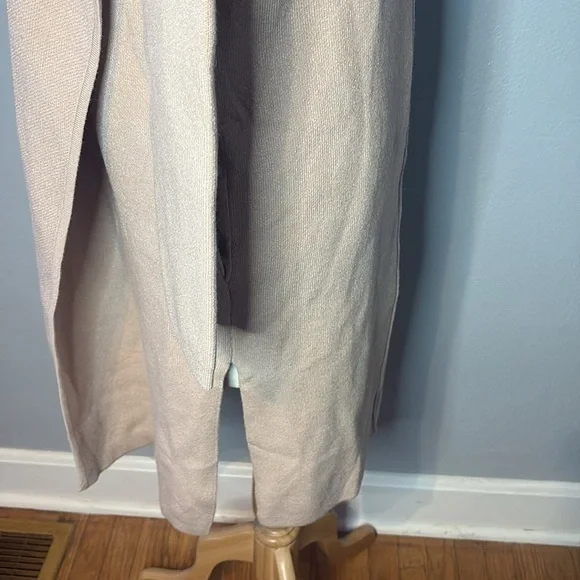 NWT Chicwish Open Front Cardigan Pockets Wide Collar Camel Tan Small - Picture 6 of 12